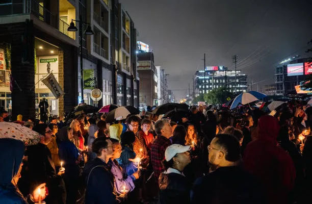 A candlelight vigil in Greenwood